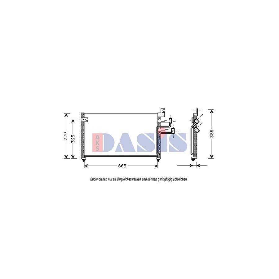 AKS Dasis 562130N Air Conditioning Condenser for Hyundai Santamo