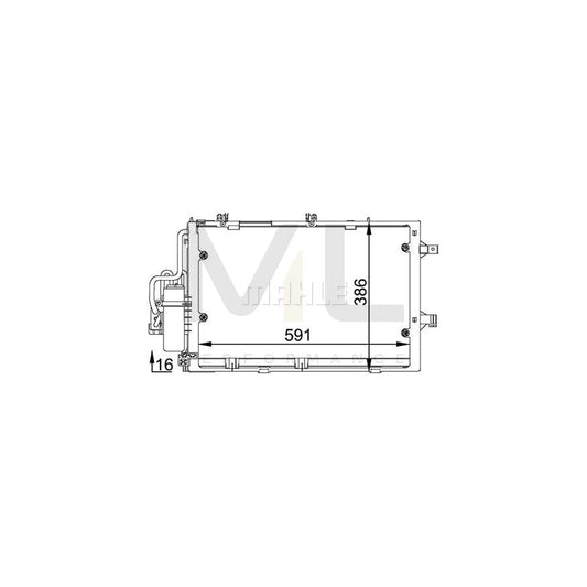 MAHLE ORIGINAL AC 308 000P Air conditioning condenser with dryer, with seal ring | ML Performance Car Parts