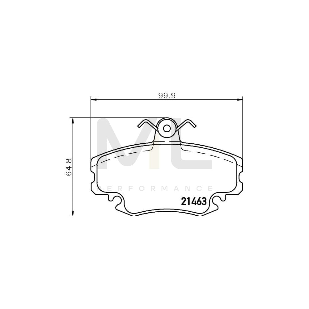 Hella 8DB 355 012-671 Brake Pad Set Not Prepared For Wear Indicator