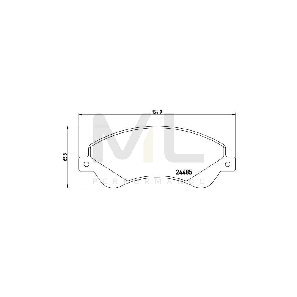 Brembo P 24 065 Brake Pad Set For Ford Transit With Brake Caliper Screws | ML Performance Car Parts