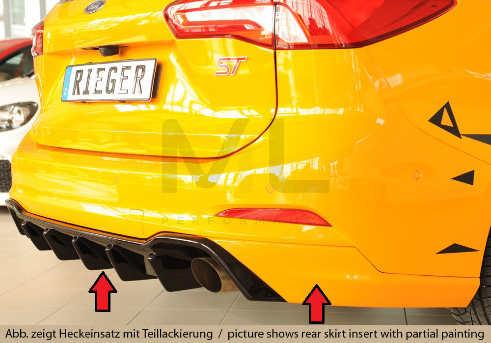 Rieger 00088239 Ford DEH Focus 4 Rear Diffuser (Inc. Focus 4 ST) 4 | ML Performance UK Car Parts