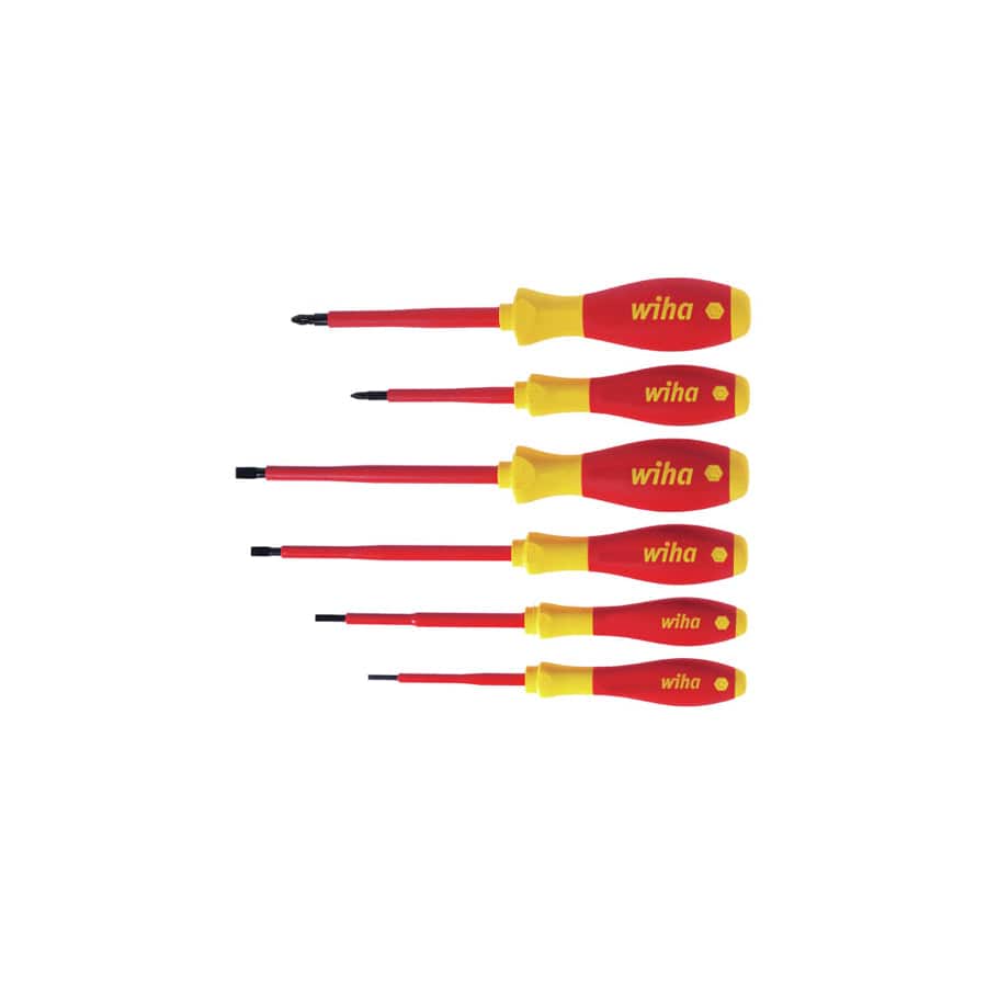 Wiha WHA25477 SoftFinish® electric SL/PZ Screwdriver Set, 6 Piece