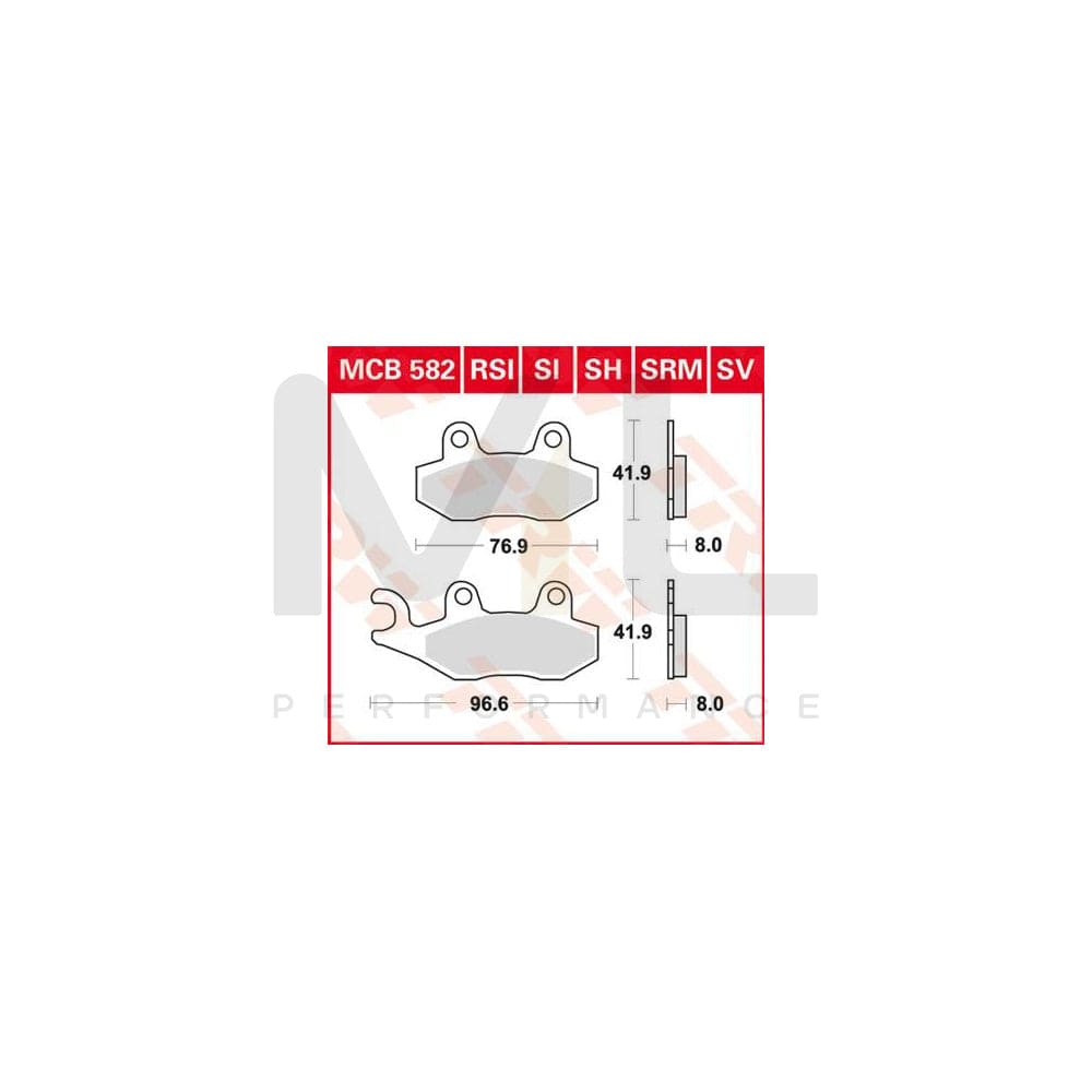 TRW Sinter Street Mcb582Sh Brake Pad Set | ML Performance Car Parts