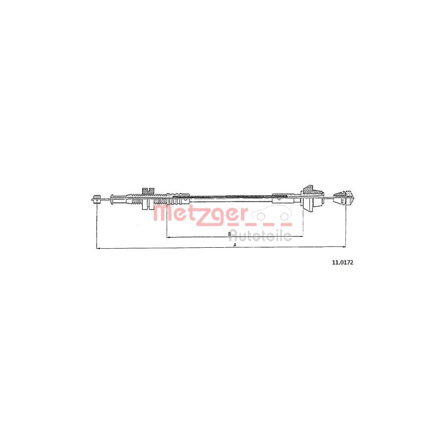 METZGER 11.0172 Throttle Cable