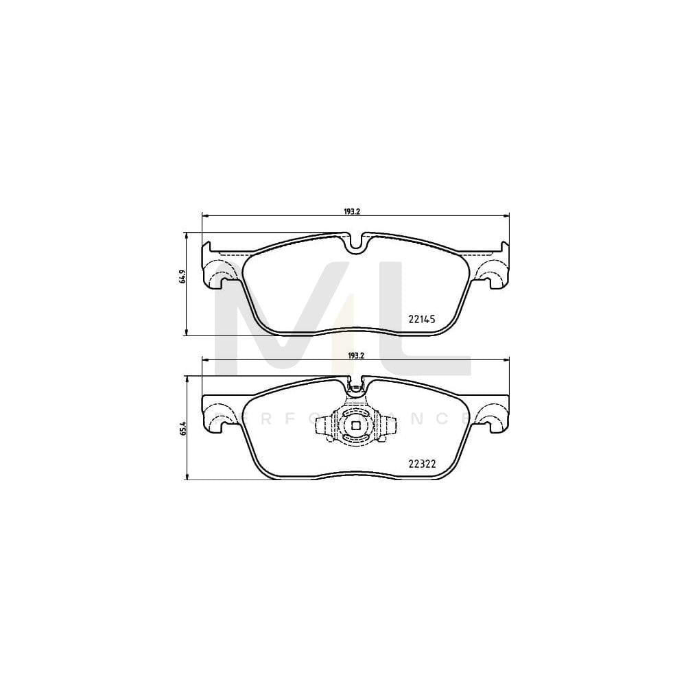 Hella 8DB 355 024-741 Brake Pad Set Prepared For Wear Indicator