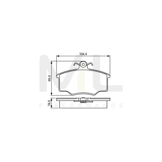 Bosch 0986495340 Brake Pad Set Excl. Wear Warning Contact, With Mounting Manual BP1629 | ML Performance Car Parts