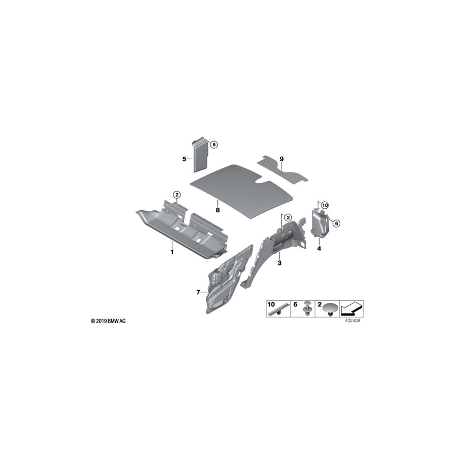 Genuine BMW 51486980914 E71 E72 Sound Insulation Trunk Right (Inc. X6 M, X6 40dX & X6 50iX) | ML Performance US Car Parts