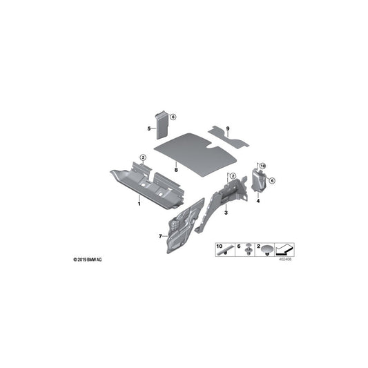 Genuine BMW 51486980914 E71 E72 Sound Insulation Trunk Right (Inc. X6 M, X6 40dX & X6 50iX) | ML Performance US Car Parts