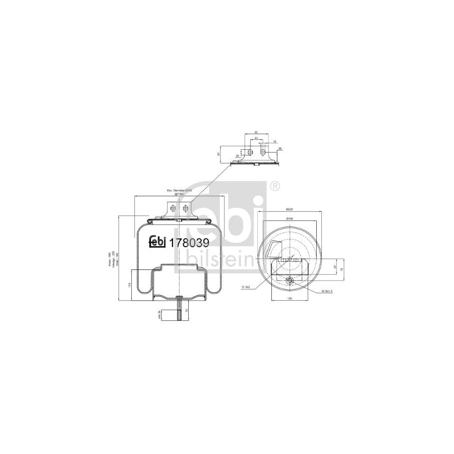 Febi Bilstein 178039 Boot, Air Suspension