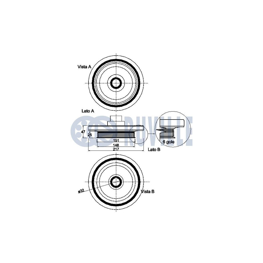 Ruville 55382 Alternator Freewheel Clutch