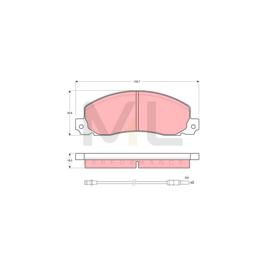 TRW Gdb344 Brake Pad Set Incl. Wear Warning Contact | ML Performance Car Parts
