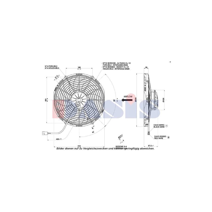 AKS Dasis 870219N Fan, A / C Condenser