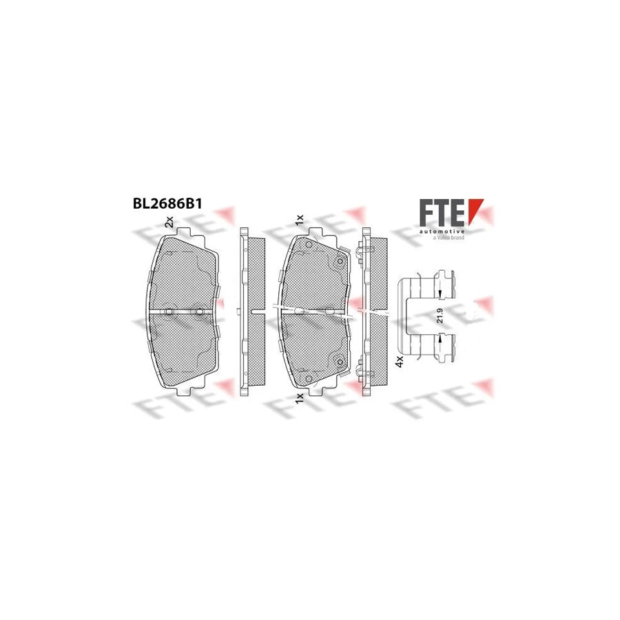 FTE Bl2686B1 Brake Pad Set for KIA Picanto II (Ta)