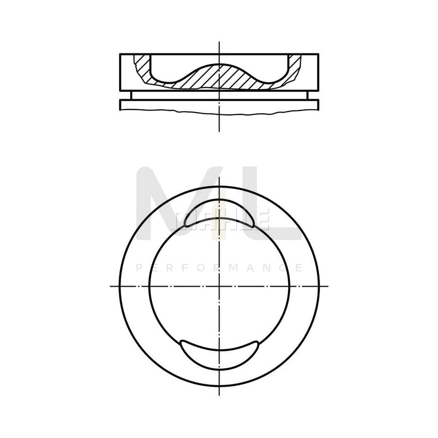 MAHLE ORIGINAL 029 98 03 Piston 75,76 mm, without cooling duct | ML Performance Car Parts