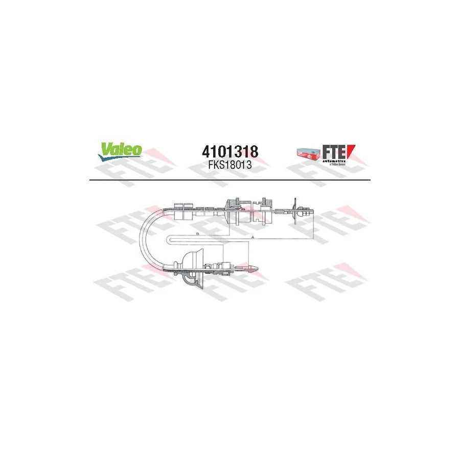 FTE 4101318 Clutch Cable for Peugeot 405
