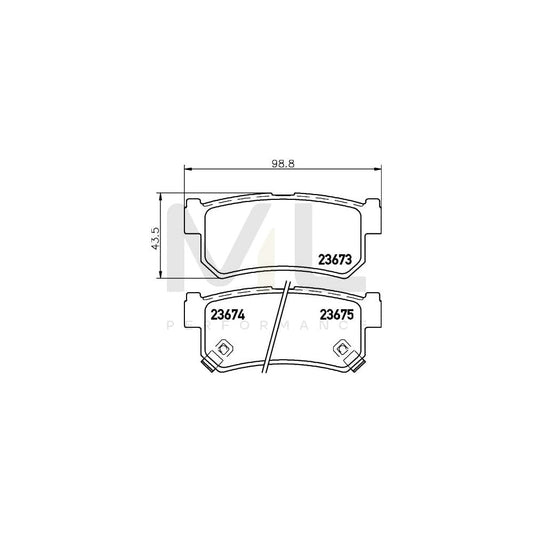 Hella 8DB 355 012-501 Brake Pad Set With Acoustic Wear Warning