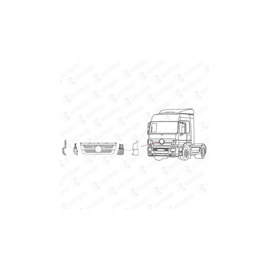 Covind 943/165 Air Deflector, Driver Cab