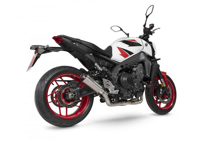 Scorpion PYA116SYSSEO Yamaha MT-09 Red Power Full System - Brushed Stainless Steel Sleeve | ML Performance US US