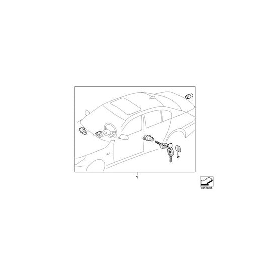 Genuine BMW 51210033383 E60 Set Uniform Lock.Syst. W/Cas Cntrl(Code) 315 MHZ (Inc. 520i, 530i & 535d) | ML Performance US Car Parts