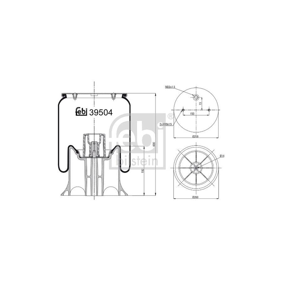 Febi Bilstein 39504 Boot, Air Suspension
