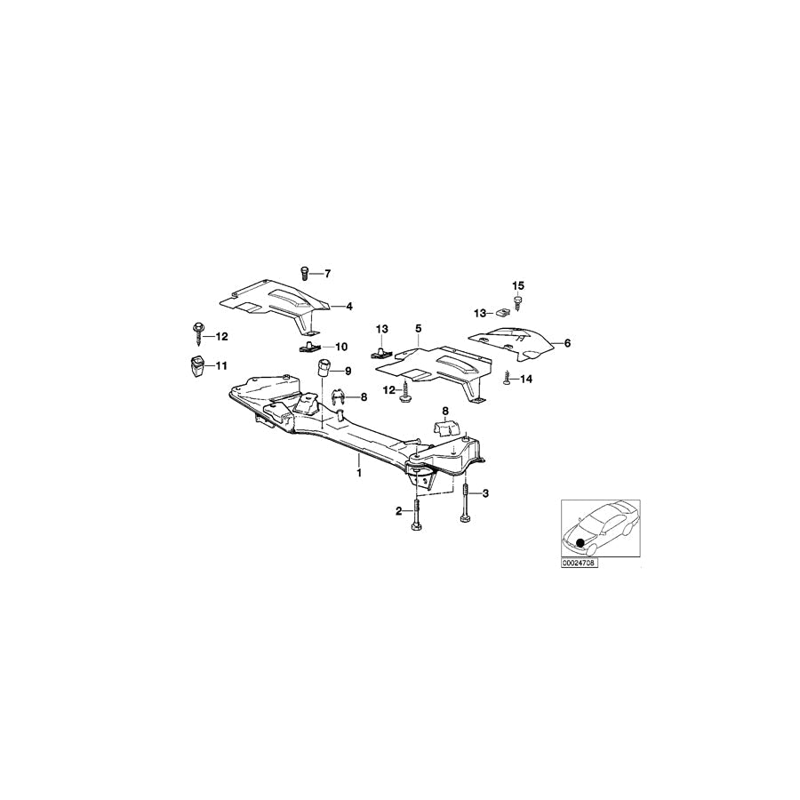 Genuine BMW 31111139661 E34 E32 Front Axle Support (Inc. 750i, 525td & 530i) | ML Performance US Car Parts