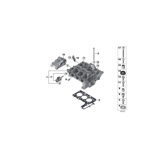 Genuine BMW 11128627106 F48 Cylinder Head Gasket Asbestos-Free 1,00mm (+0,3) (Inc. X1 18i, One & Cooper) | ML Performance US Car Parts