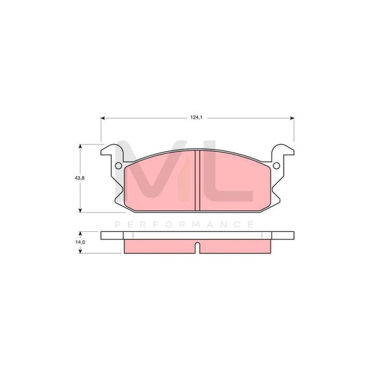 TRW Gdb366 Brake Pad Set Not Prepared For Wear Indicator | ML Performance Car Parts
