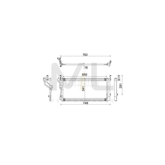 MAHLE ORIGINAL AC 493 000S Air conditioning condenser with dryer | ML Performance Car Parts