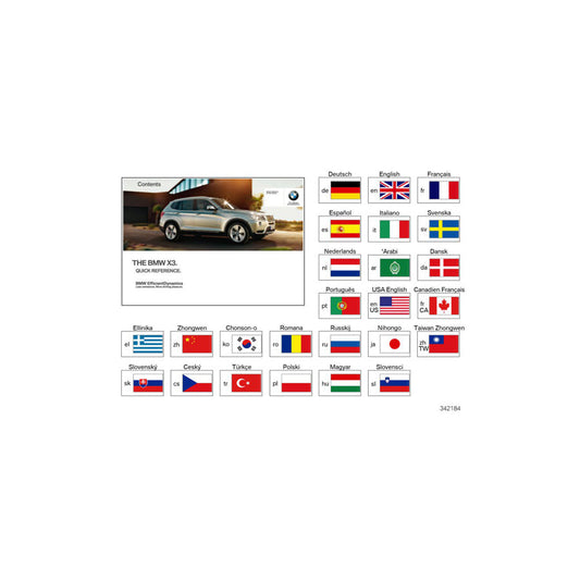 Genuine BMW 01402918732 F25 Getting-Started Manual, F25 With Idrive EN US (Inc. X3 28dX, X3 35iX & X3 28i) | ML Performance US Car Parts
