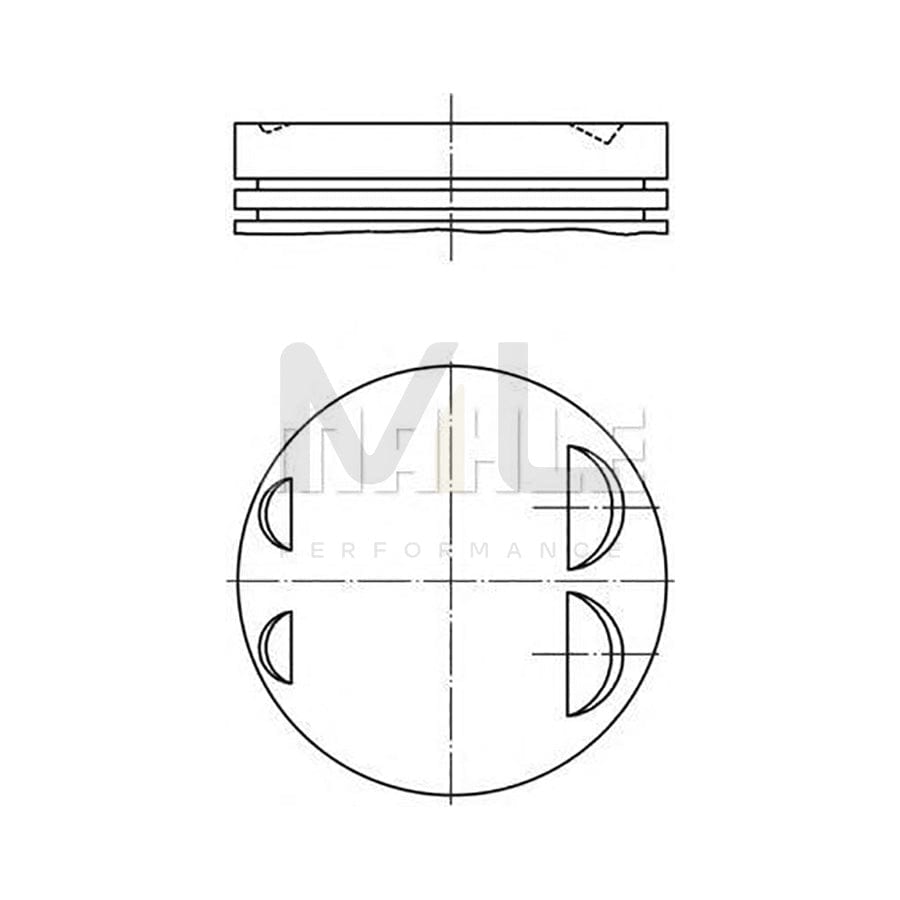 MAHLE ORIGINAL 083 06 01 Piston 84,25 mm, with piston rings | ML Performance Car Parts