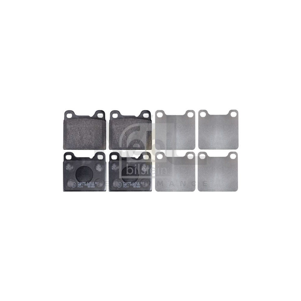 Febi Bilstein 16231 Brake Pad Set Rear Axle, Excl. Wear Warning Contact