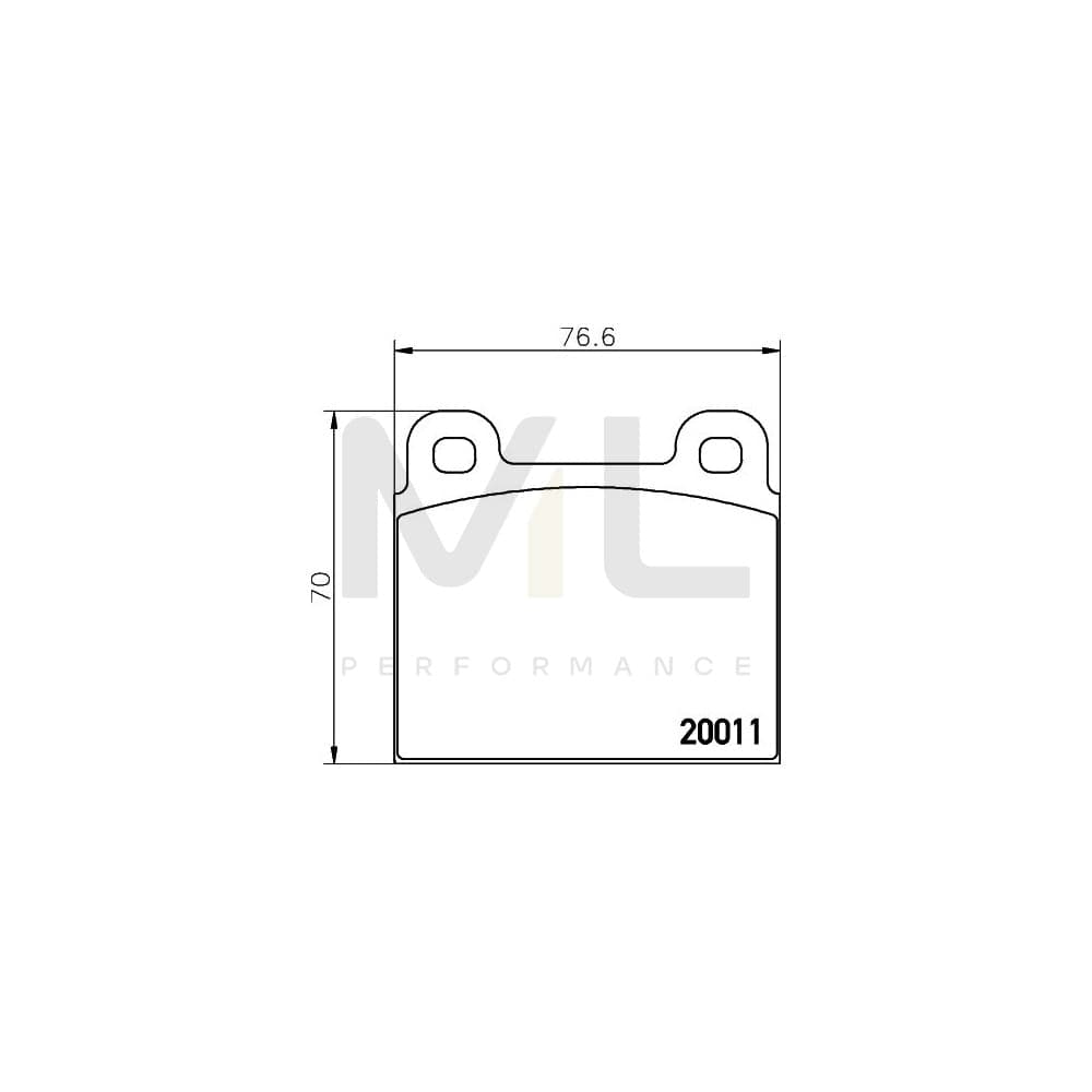 Hella 8DB 355 017-451 Brake Pad Set Not Prepared For Wear Indicator
