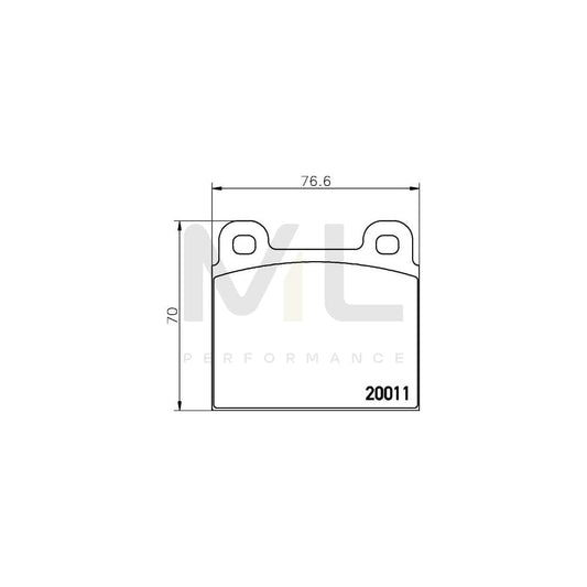 Hella 8DB 355 017-451 Brake Pad Set Not Prepared For Wear Indicator