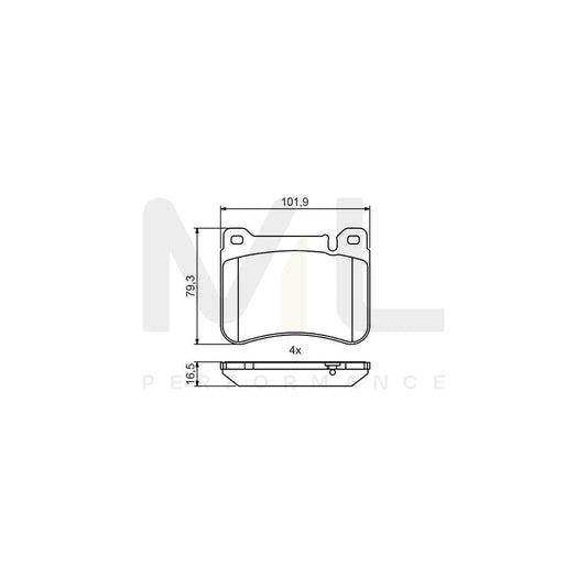 Bosch 0986495471 Brake Pad Set BP2103 | ML Performance Car Parts