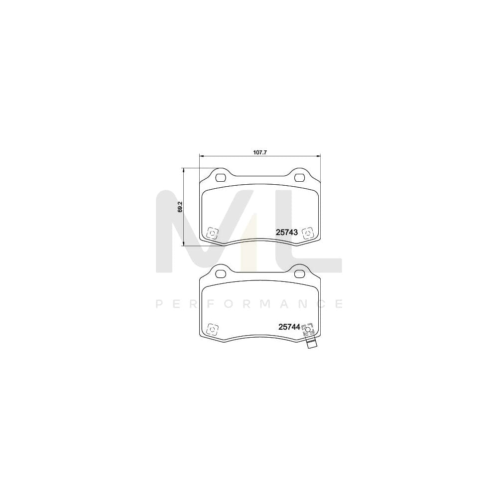 Hella 8DB 355 021-251 Brake Pad Set With Acoustic Wear Warning