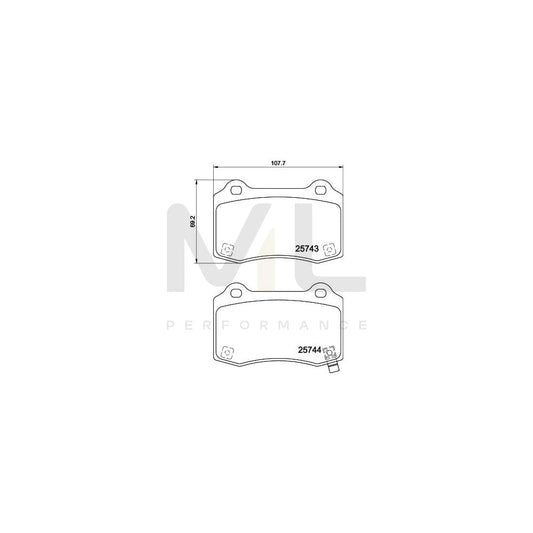 Hella 8DB 355 021-251 Brake Pad Set With Acoustic Wear Warning