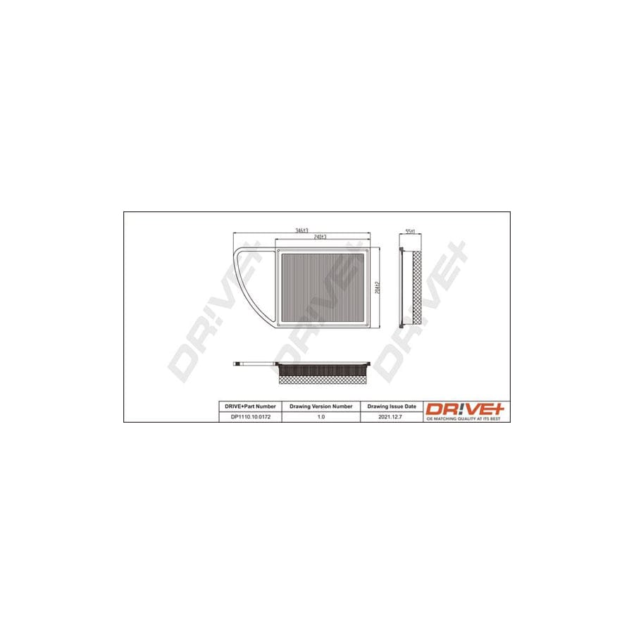 Dr!Ve+ Dp1110.10.0172 Air Filter