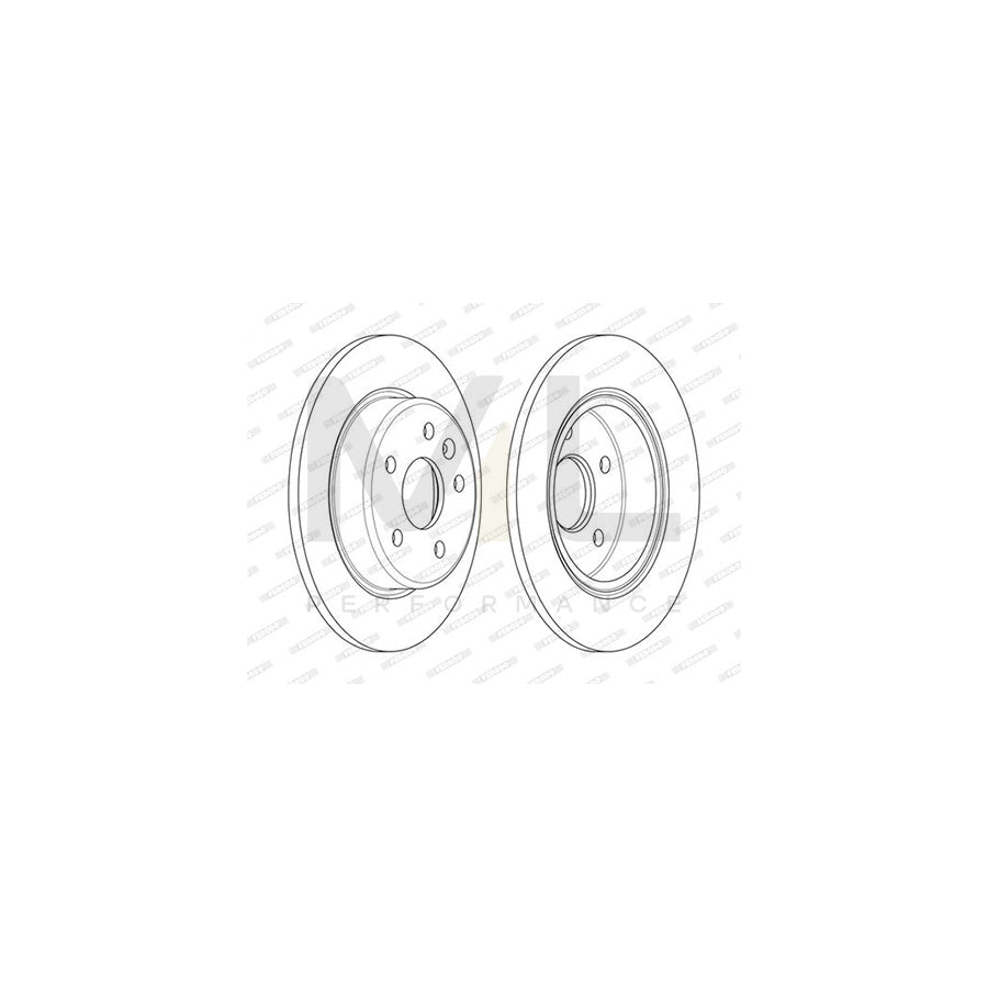 FERODO PREMIER DDF2426C Brake Disc Solid, Coated, without accessories | ML Performance Car Parts