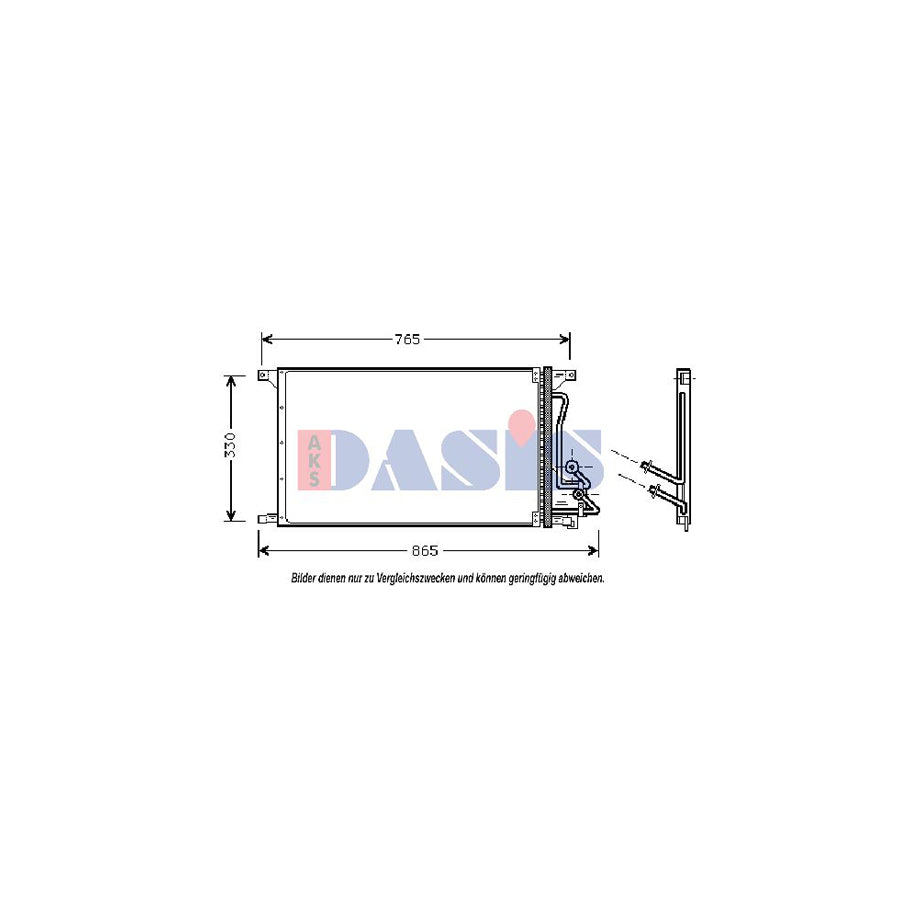 AKS Dasis 092024N Air Conditioning Condenser for Ford Transit