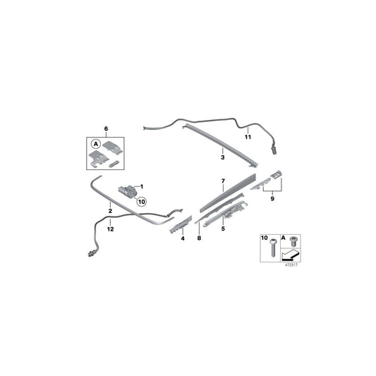 Genuine BMW 54107209196 F16 F02 Repair Kit Sliding Roof (Inc. 525d, 740LiX & M5) | ML Performance US