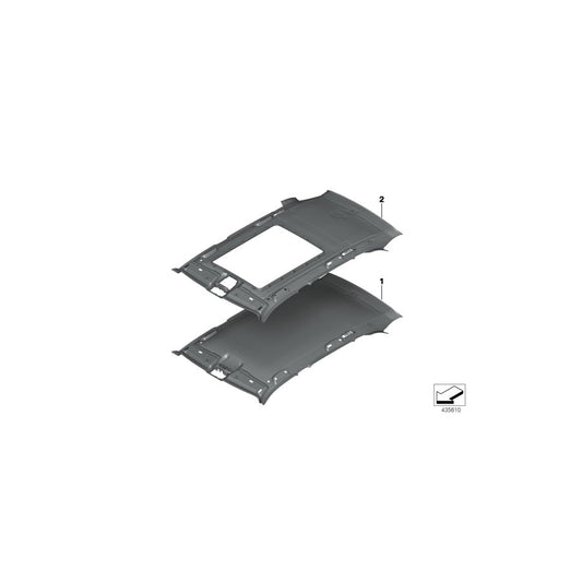 Genuine BMW 51447988498 F15 Molded Headliner, Alcantara SCOTCH DUNKEL (Inc. X5) | ML Performance US Car Parts
