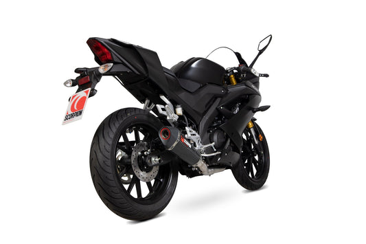 Scorpion RYA113SYSCEO Yamaha YZF-R125 Serket Taper Full System - Carbon Fibre Sleeve | ML Performance US US