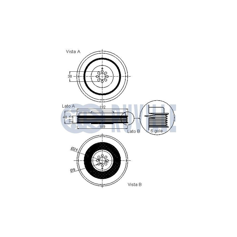 Ruville 55376 Alternator Freewheel Clutch