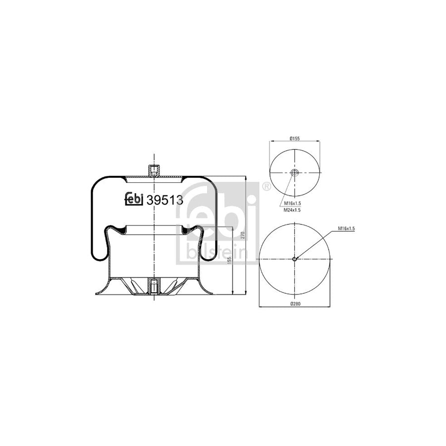 Febi Bilstein 39513 Boot, Air Suspension
