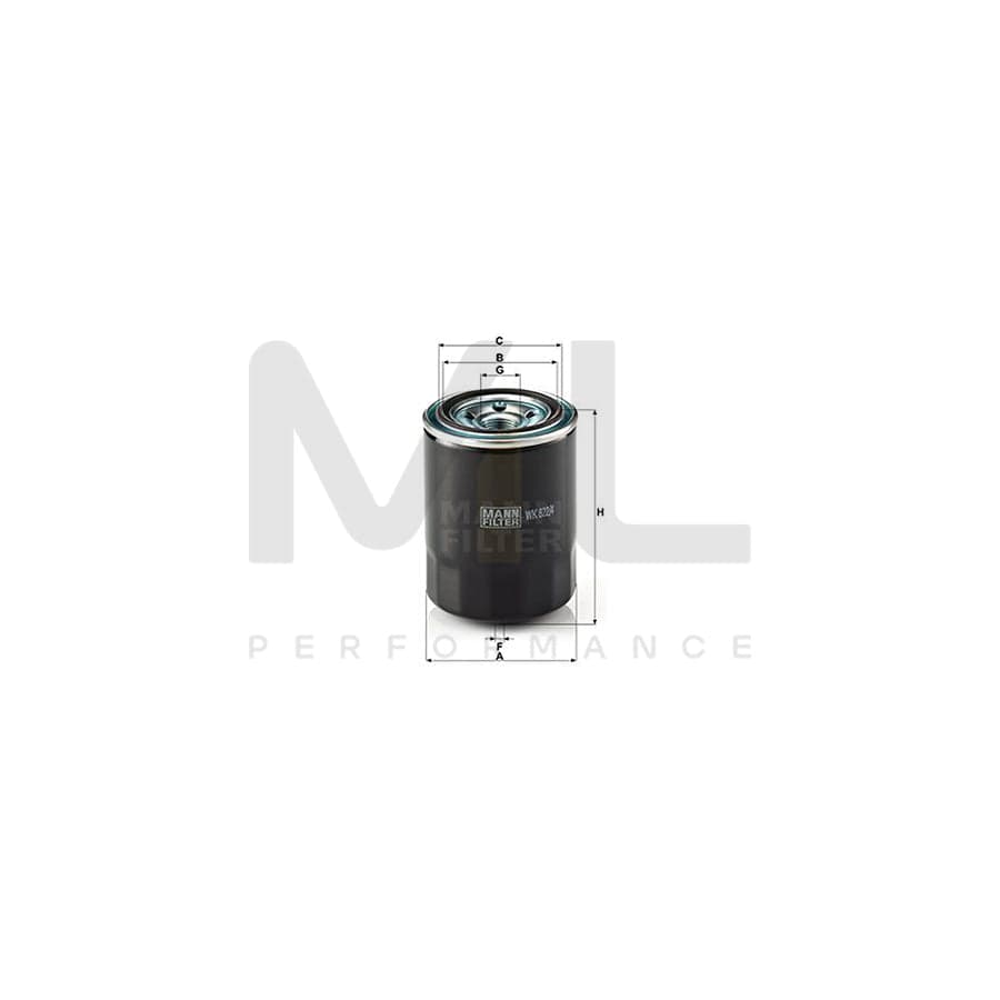 MANN-FILTER WK 822/4 Fuel filter Spin-on Filter