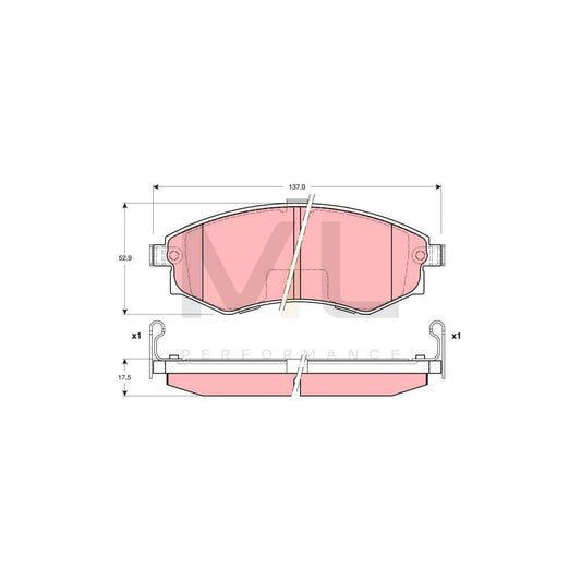 TRW Gdb3211 Brake Pad Set With Acoustic Wear Warning | ML Performance Car Parts