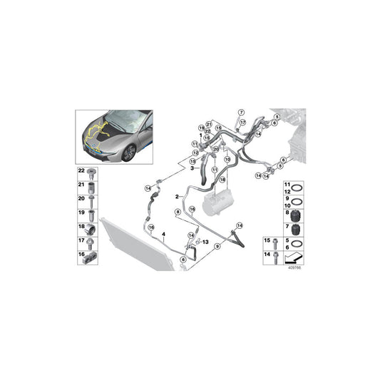 Genuine BMW 64509353261 I15 Pressure Pipe R134A (Inc. i8) | ML Performance US Car Parts