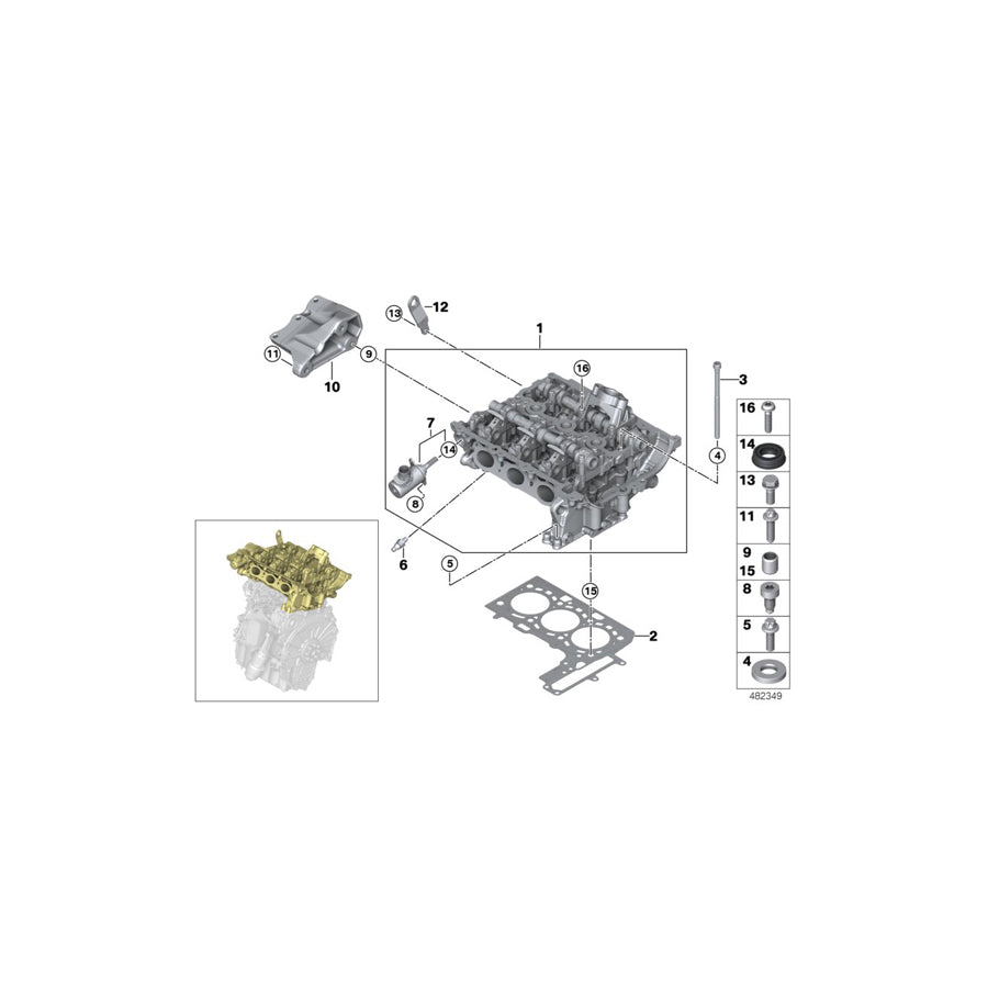 Genuine BMW 11128636960 F56 F55 Cylinder Head Gasket Asbestos-Free 0,70mm (Inc. One & One First) | ML Performance US Car Parts