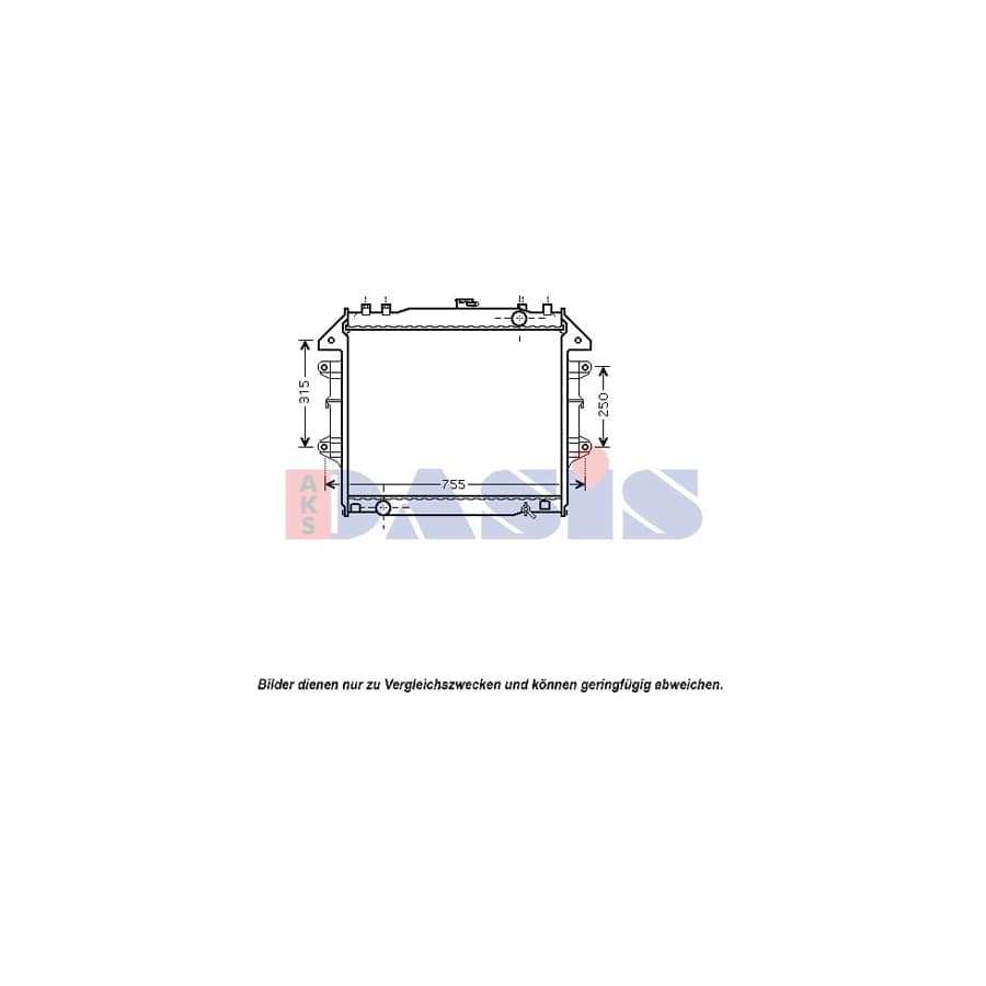 AKS Dasis 210189N Engine Radiator for Toyota Hilux VII Pickup
