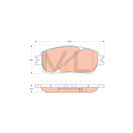 TRW Gdb3610 Brake Pad Set For Lexus Es (Xv20, Xv30) Not Prepared For Wear Indicator | ML Performance Car Parts